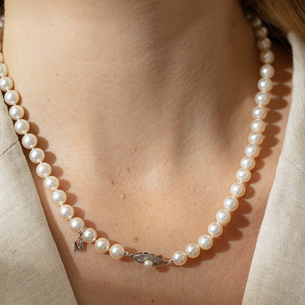 14ct White Gold Mikimoto Pearl Strand - Necklace - Walker & Hall