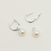 18ct White Gold Cosy Earrings With Akoya Pearls - Earrings - Walker & Hall
