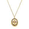Vintage 18ct Yellow Gold Pearl & Enamel Locket - Necklace - Walker & Hall