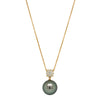 18ct Yellow Gold Tahitian Pearl & Diamond Galaxy Pendant - Necklace - Walker & Hall