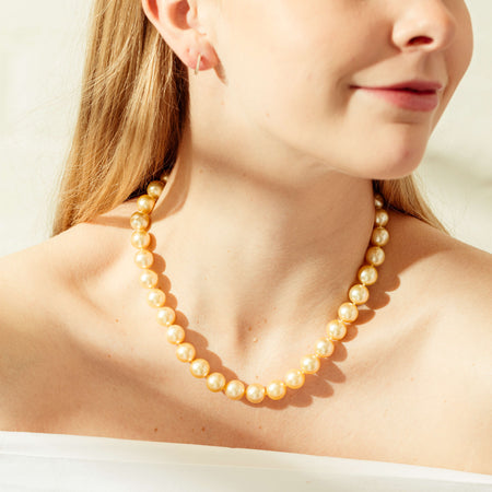 9ct Yellow Gold South Sea Pearl Strand-Necklace-Walker & Hall