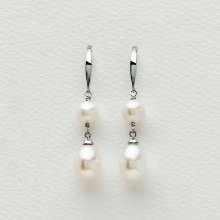 Sterling Silver Freshwater Pearl Rosie Earrings - Earrings - Walker & Hall