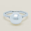 18ct White Gold South Sea 10mm Pearl Diamond Ring - Ring - Walker & Hall