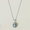 18ct White Gold 13.2mm Tahitian Pearl & Diamond Galaxy Pendant - Necklace - Walker & Hall