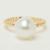 18ct Yellow Gold 10mm South Sea Pearl Twine Ring - Ring - Walker & Hall
