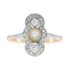 Vintage 14ct Yellow Gold Pearl & Diamond Ring - Ring - Walker & Hall