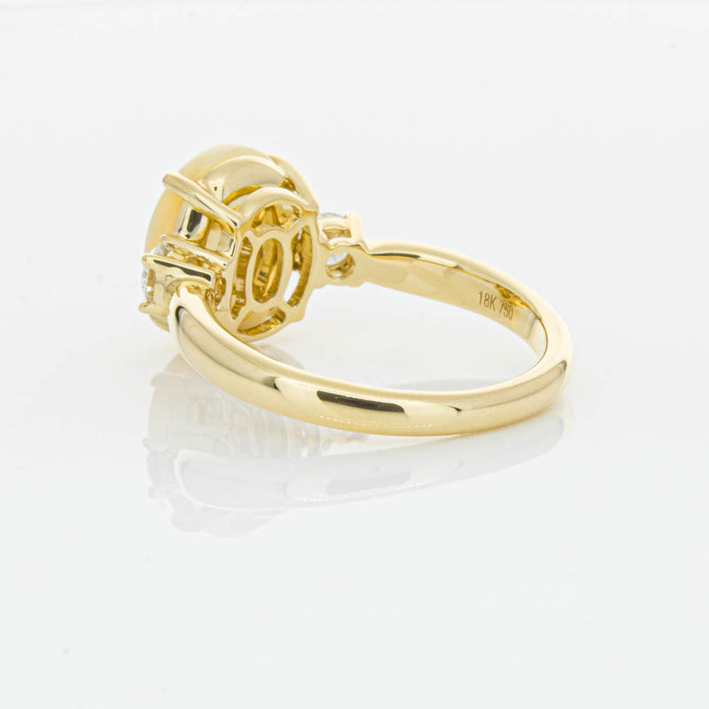 18ct Yellow Gold Opal & Diamond Ring-Ring-Walker & Hall