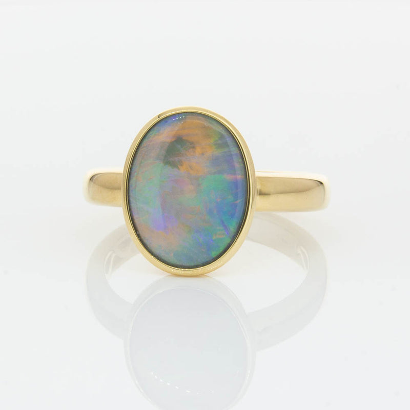 18ct Yellow Gold 2.05ct Opal Ring-Ring-Walker & Hall