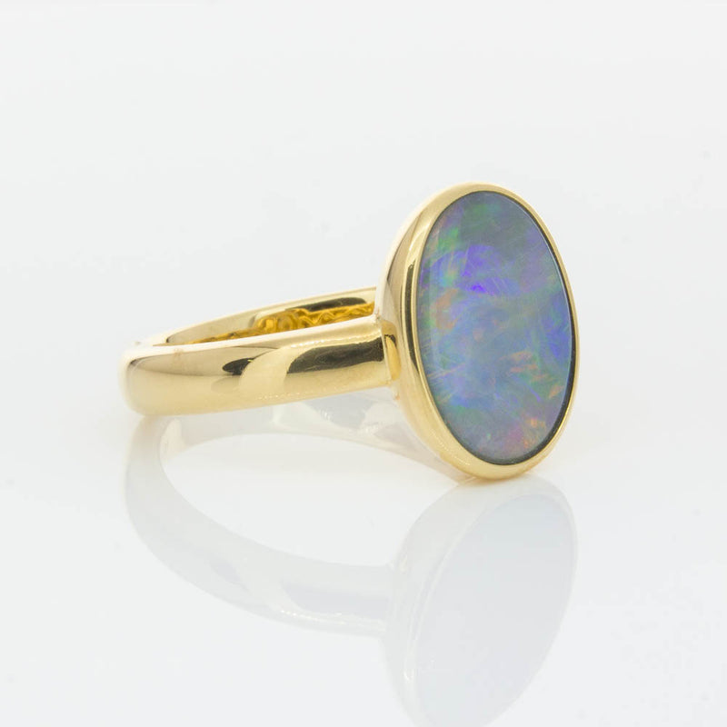 18ct Yellow Gold 2.05ct Opal Ring-Ring-Walker & Hall