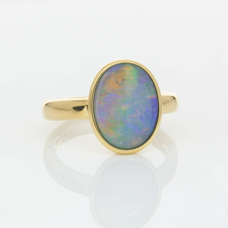 18ct Yellow Gold 2.05ct Opal Ring-Ring-Walker & Hall