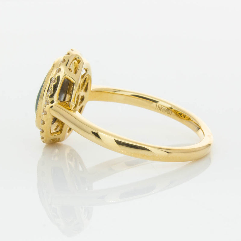 18ct Yellow Gold Opal & Diamond Ring-Ring-Walker & Hall