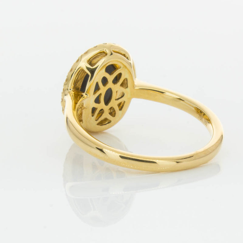 18ct Yellow Gold Opal & Diamond Ring-Ring-Walker & Hall