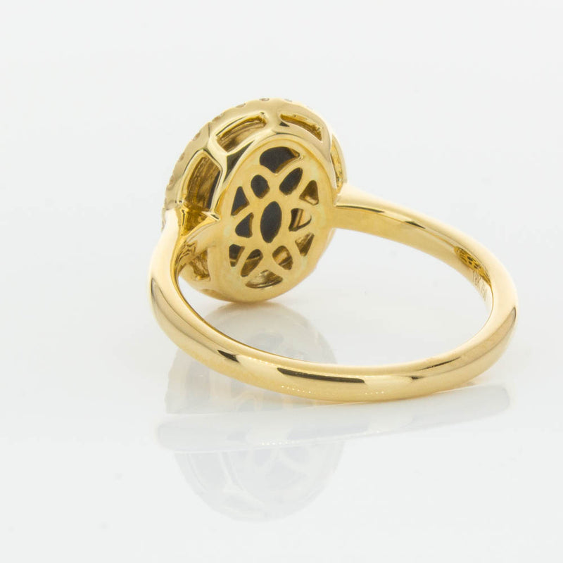 18ct Yellow Gold Opal & Diamond Ring-Ring-Walker & Hall