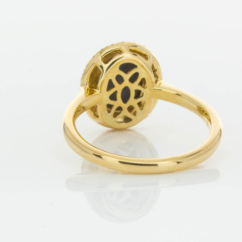 18ct Yellow Gold Opal & Diamond Ring-Ring-Walker & Hall