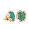 18ct Yellow Gold 3.56ct Opal & Diamond Isla Earrings - Earrings - Walker & Hall
