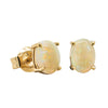 9ct Yellow Gold Opal Stud Earrings - Earrings - Walker & Hall