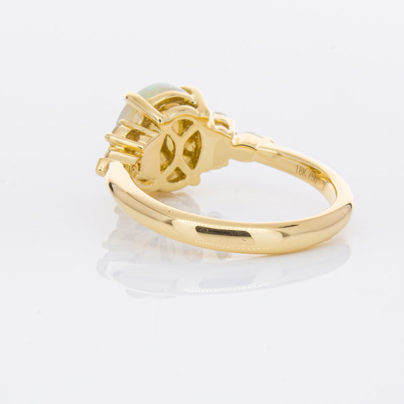 18ct Yellow Gold Opal & Diamond Oriana Ring-Ring-Walker & Hall
