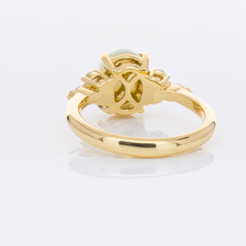 18ct Yellow Gold Opal & Diamond Oriana Ring-Ring-Walker & Hall