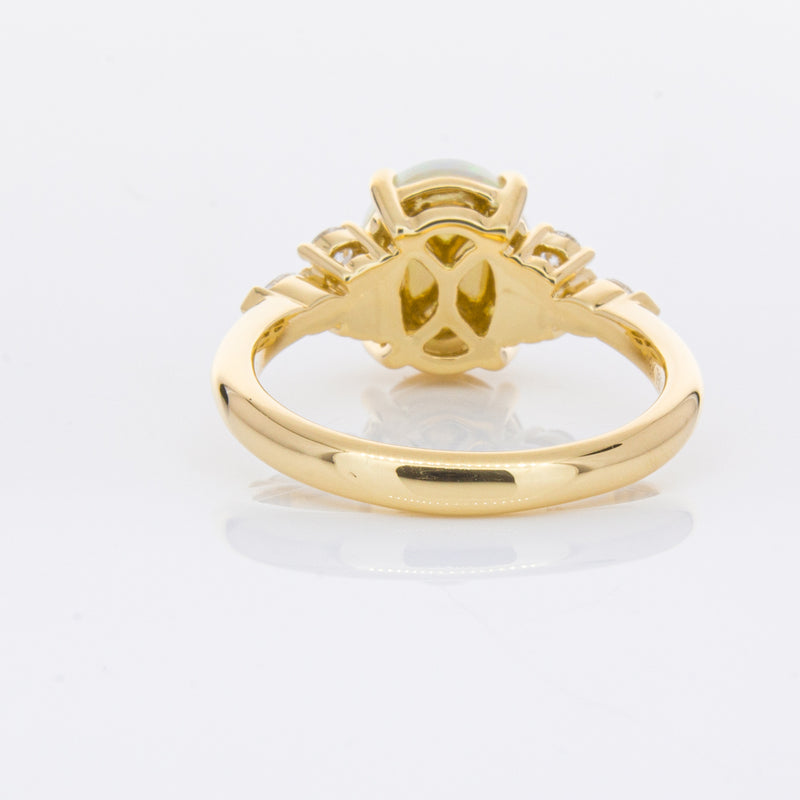 18ct Yellow Gold Opal & Diamond Oriana Ring-Ring-Walker & Hall