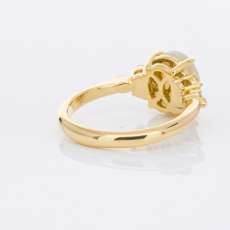 18ct Yellow Gold Opal & Diamond Oriana Ring-Ring-Walker & Hall