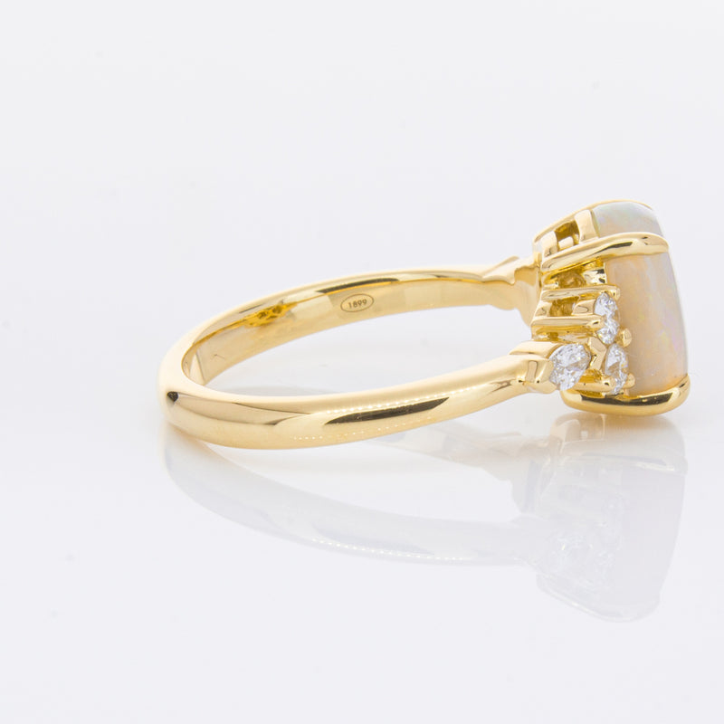 18ct Yellow Gold Opal & Diamond Oriana Ring-Ring-Walker & Hall