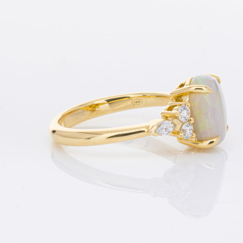 18ct Yellow Gold Opal & Diamond Oriana Ring-Ring-Walker & Hall