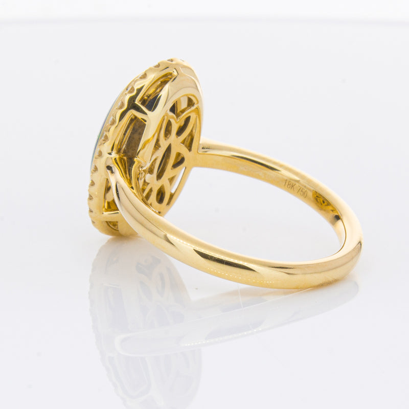 18ct Yellow Gold 2.36ct Opal & Diamond Ring-Ring-Walker & Hall