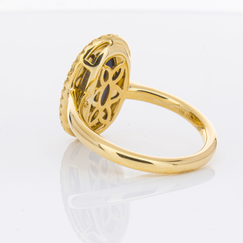 18ct Yellow Gold 2.36ct Opal & Diamond Ring-Ring-Walker & Hall