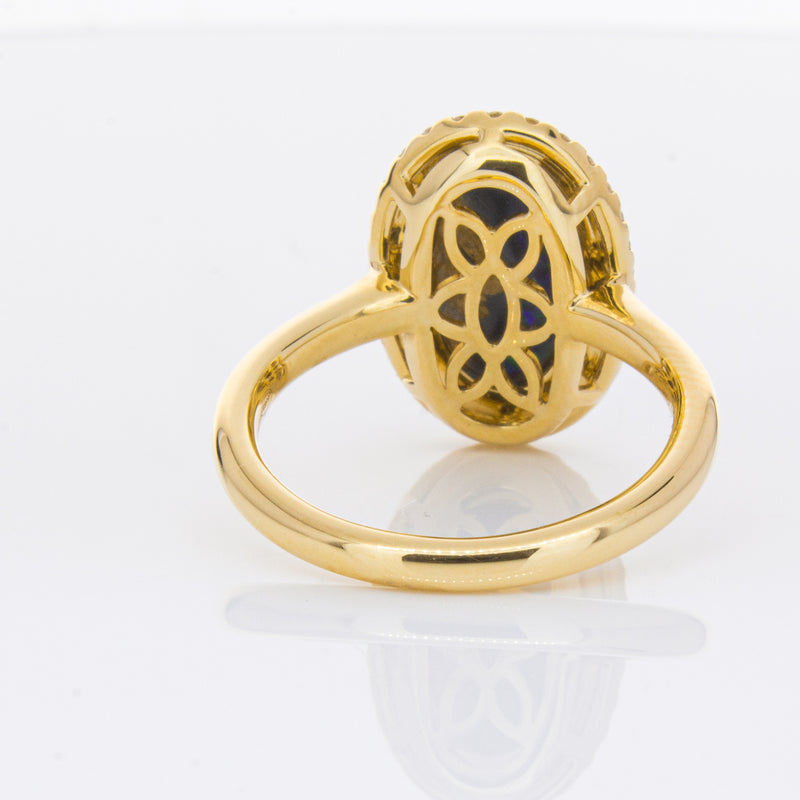 18ct Yellow Gold 2.36ct Opal & Diamond Ring-Ring-Walker & Hall