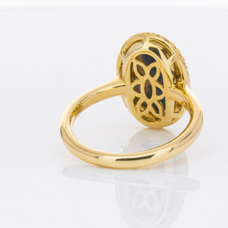 18ct Yellow Gold 2.36ct Opal & Diamond Ring-Ring-Walker & Hall