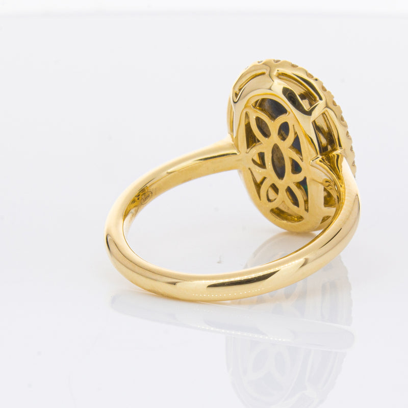 18ct Yellow Gold 2.36ct Opal & Diamond Ring-Ring-Walker & Hall