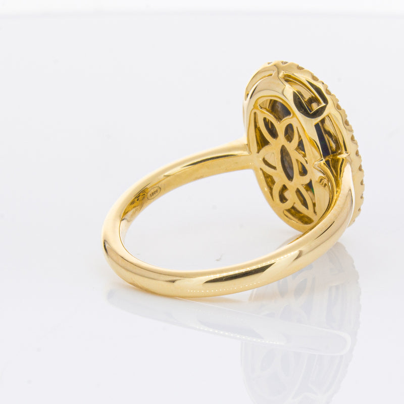 18ct Yellow Gold 2.36ct Opal & Diamond Ring-Ring-Walker & Hall