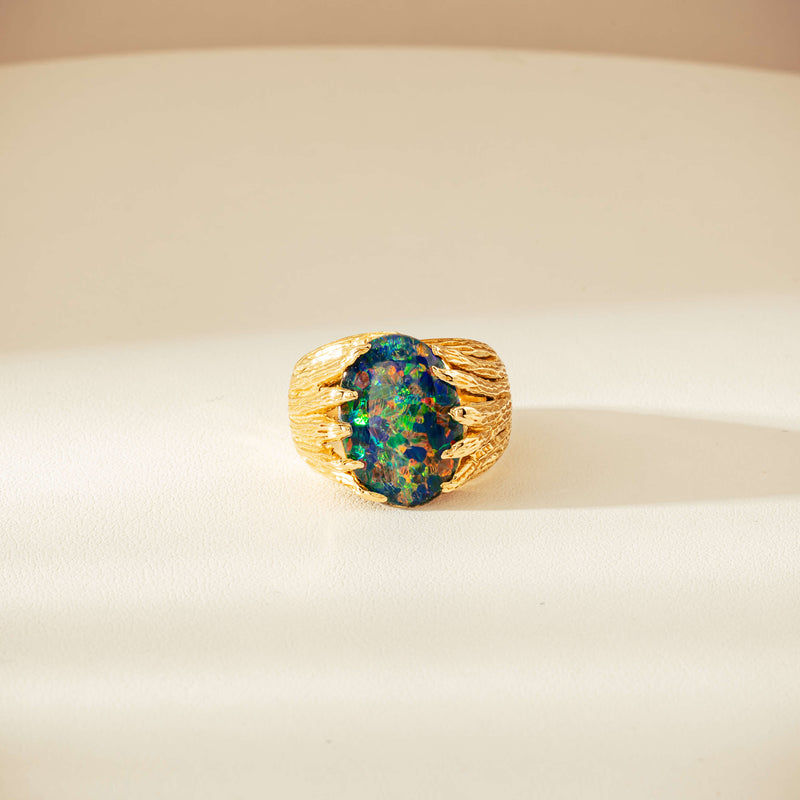 Vintage 18ct Opal Triplet Ring-Ring-Walker & Hall