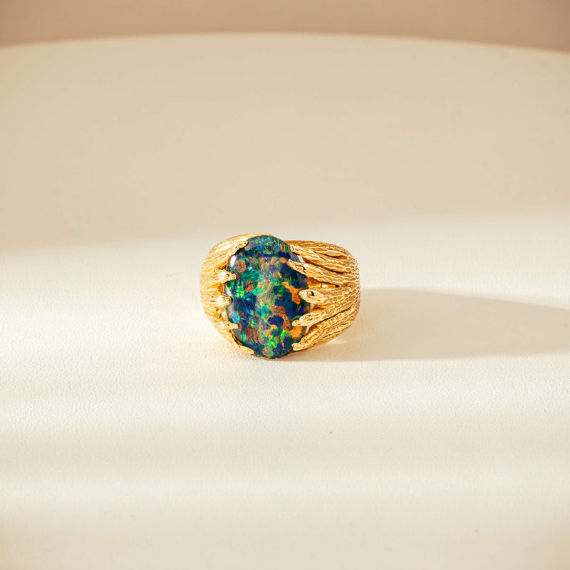 Vintage 18ct Opal Triplet Ring-Ring-Walker & Hall