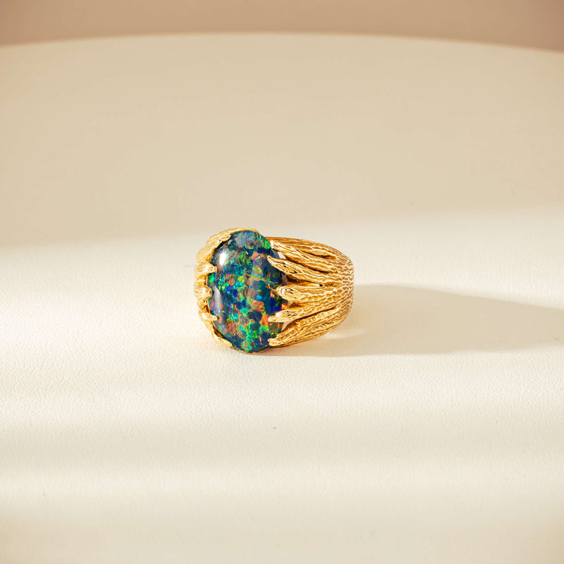 Vintage 18ct Opal Triplet Ring-Ring-Walker & Hall