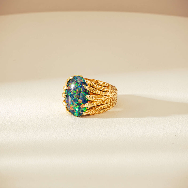 Vintage 18ct Opal Triplet Ring-Ring-Walker & Hall