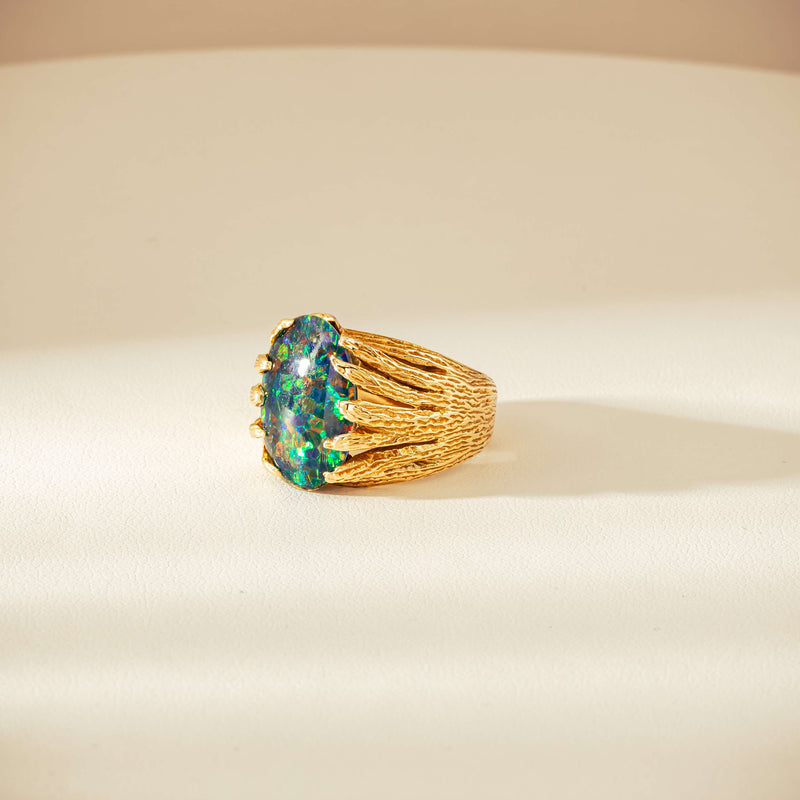 Vintage 18ct Opal Triplet Ring-Ring-Walker & Hall