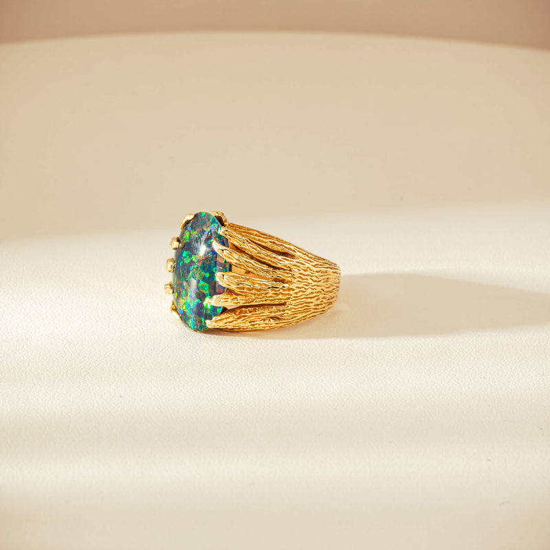 Vintage 18ct Opal Triplet Ring-Ring-Walker & Hall