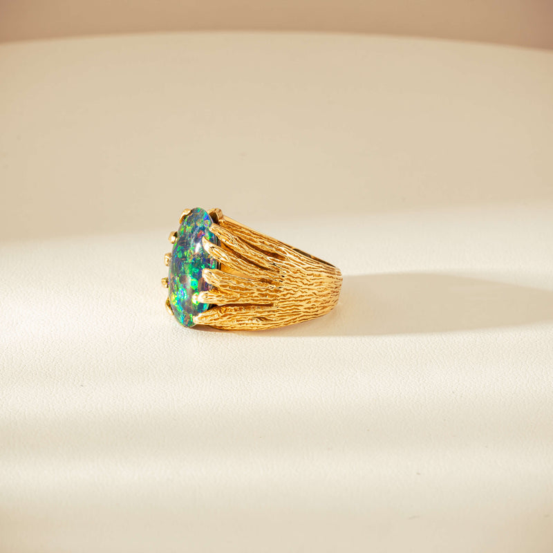 Vintage 18ct Opal Triplet Ring-Ring-Walker & Hall