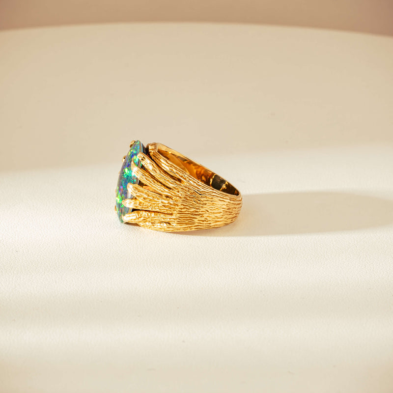 Vintage 18ct Opal Triplet Ring-Ring-Walker & Hall