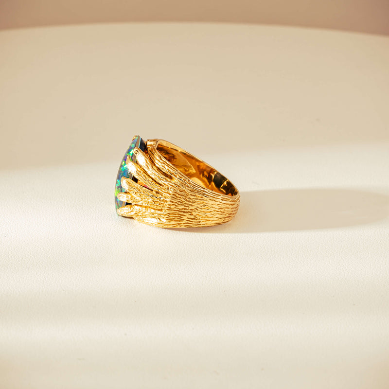 Vintage 18ct Opal Triplet Ring-Ring-Walker & Hall