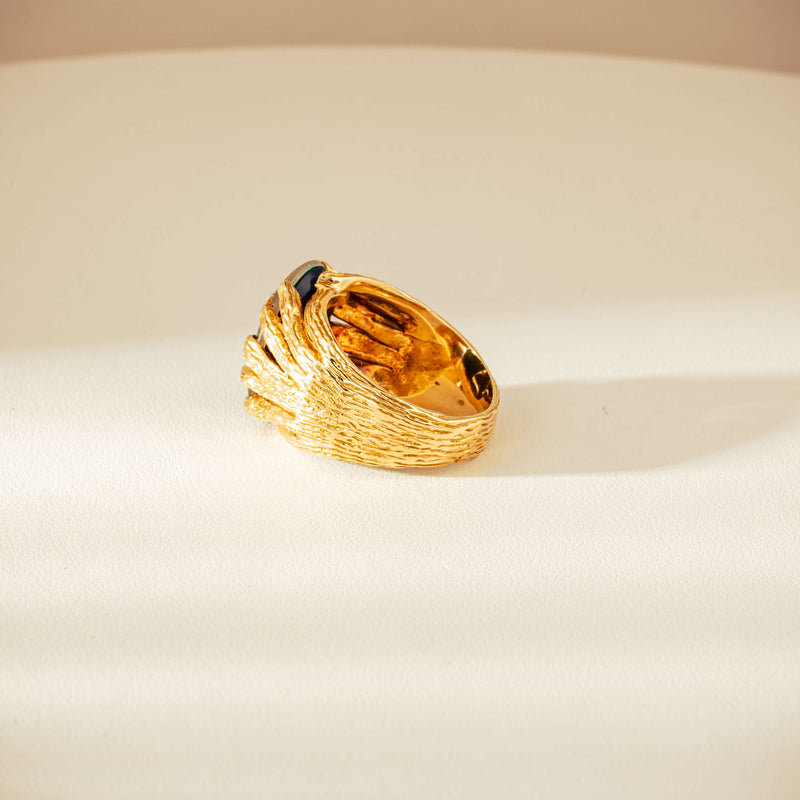 Vintage 18ct Opal Triplet Ring-Ring-Walker & Hall