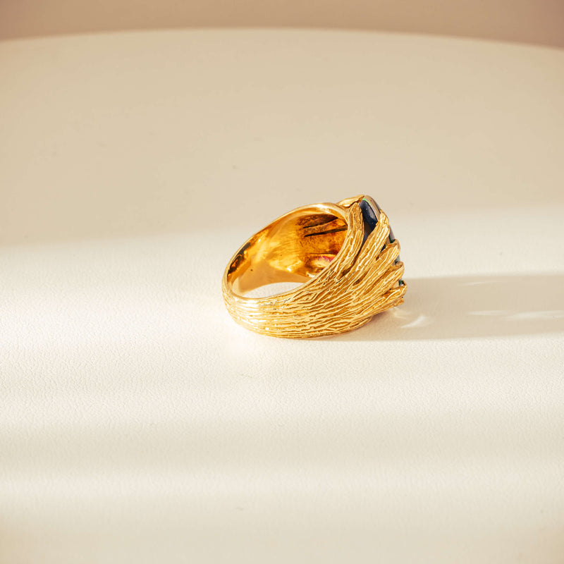 Vintage 18ct Opal Triplet Ring-Ring-Walker & Hall