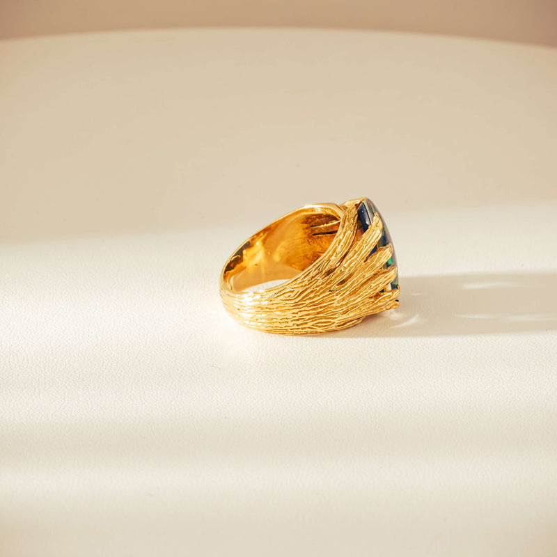 Vintage 18ct Opal Triplet Ring-Ring-Walker & Hall