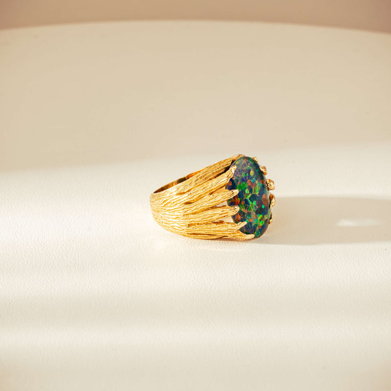 Vintage 18ct Opal Triplet Ring-Ring-Walker & Hall