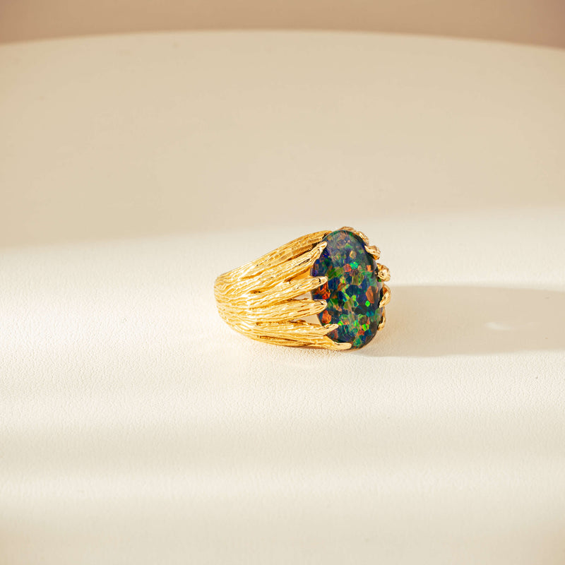 Vintage 18ct Opal Triplet Ring-Ring-Walker & Hall