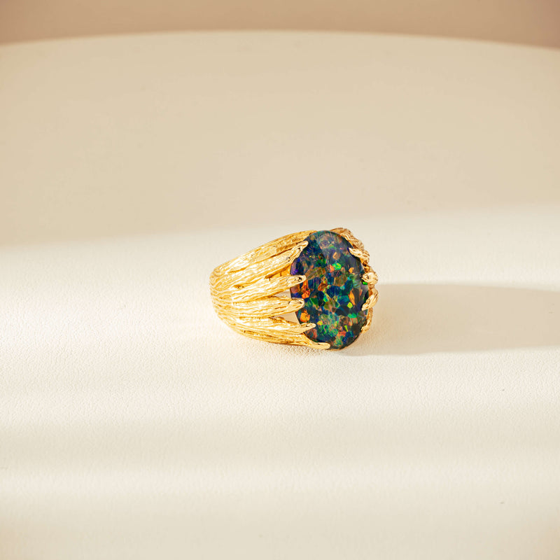 Vintage 18ct Opal Triplet Ring-Ring-Walker & Hall