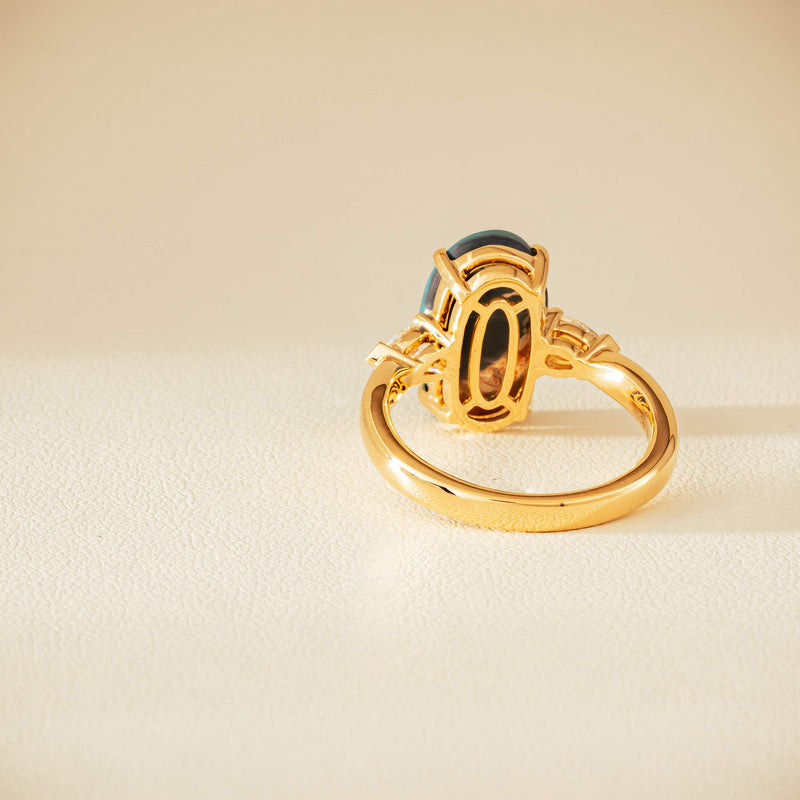 18ct Yellow Gold 2.65ct Opal & Diamond Ayla Ring - Ring - Walker & Hall