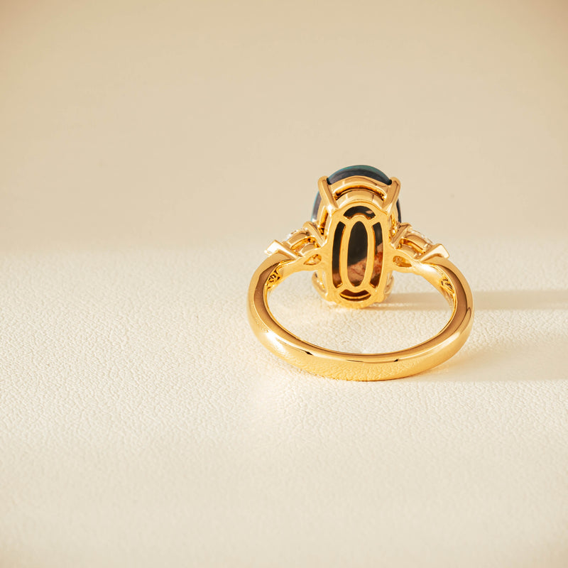 18ct Yellow Gold 2.65ct Opal & Diamond Ayla Ring - Ring - Walker & Hall