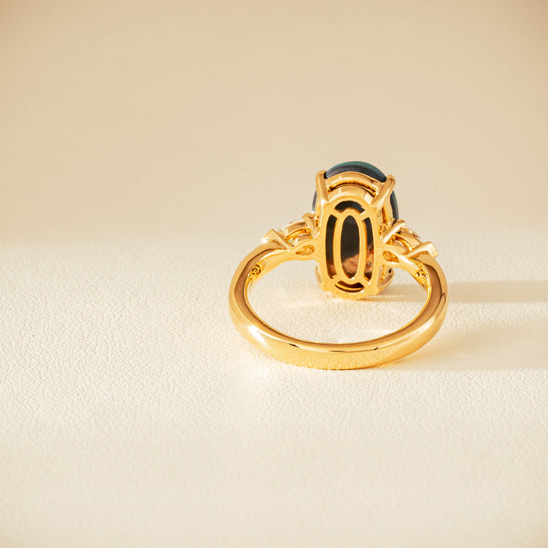 18ct Yellow Gold 2.65ct Opal & Diamond Ayla Ring - Ring - Walker & Hall